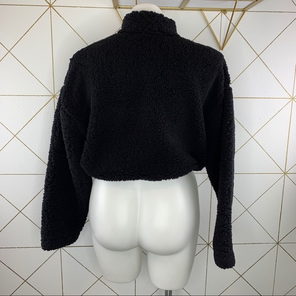 Topshop Teddy Bear Half Zip Drawstring Sweater 8 - Picture 3 of 12